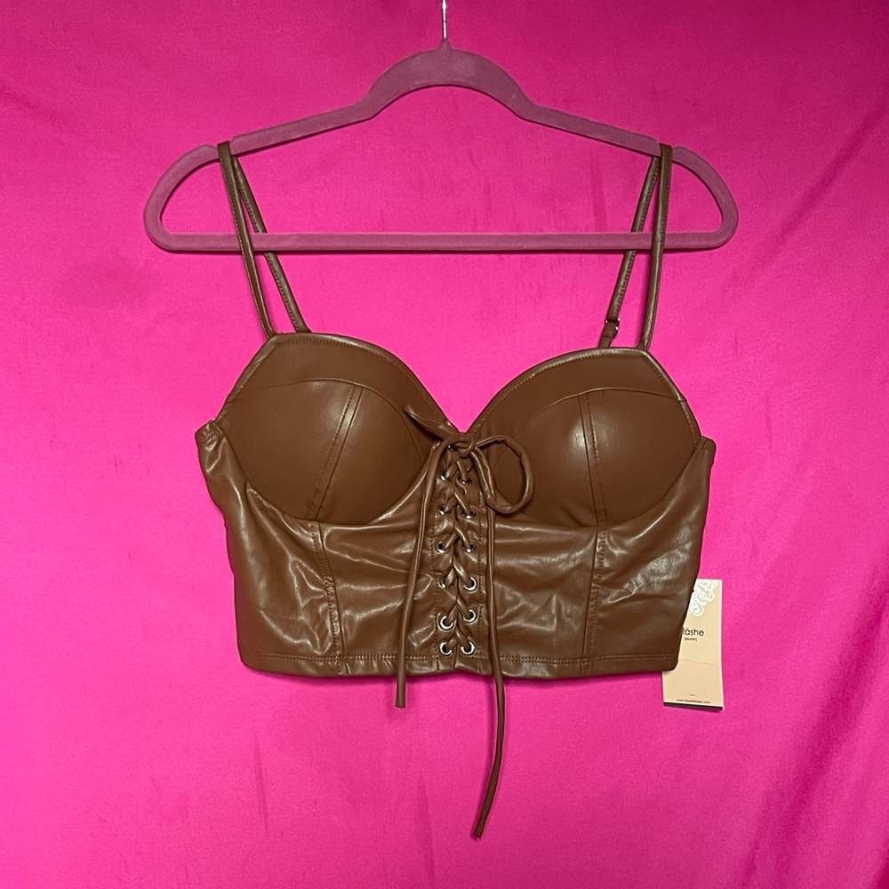 Chocolate Bustier Crop Top